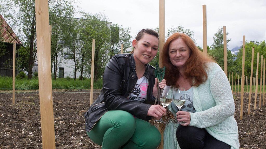 „Wir haben insgesamt 200 Reben eingesetzt, vom Grünen Veltliner, über Müller-Thurgau bis hin zu Muskateller!“, erklärte Renate Kremslehner stolz.