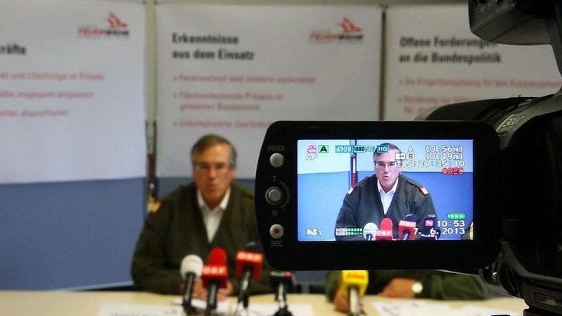 Pressekonferenz zur Hochwasserkatastrophe