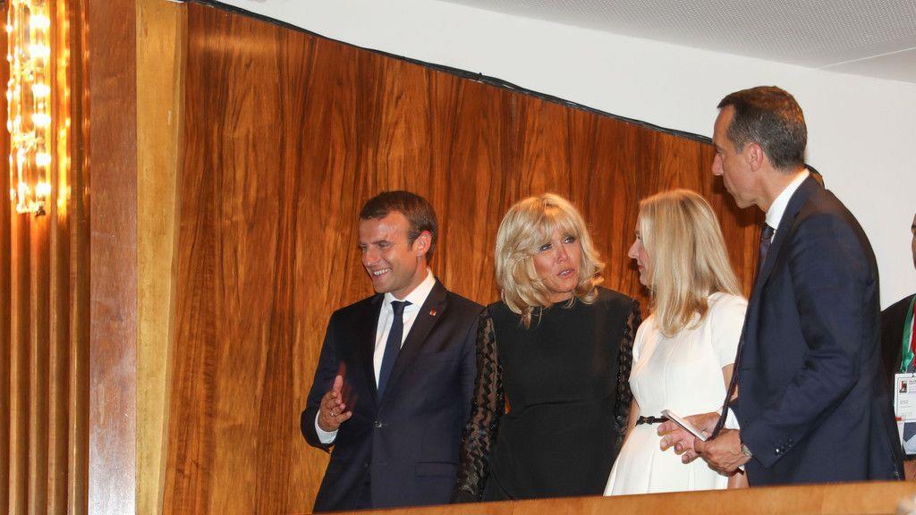 Emmanuel Macron im Festspielhaus