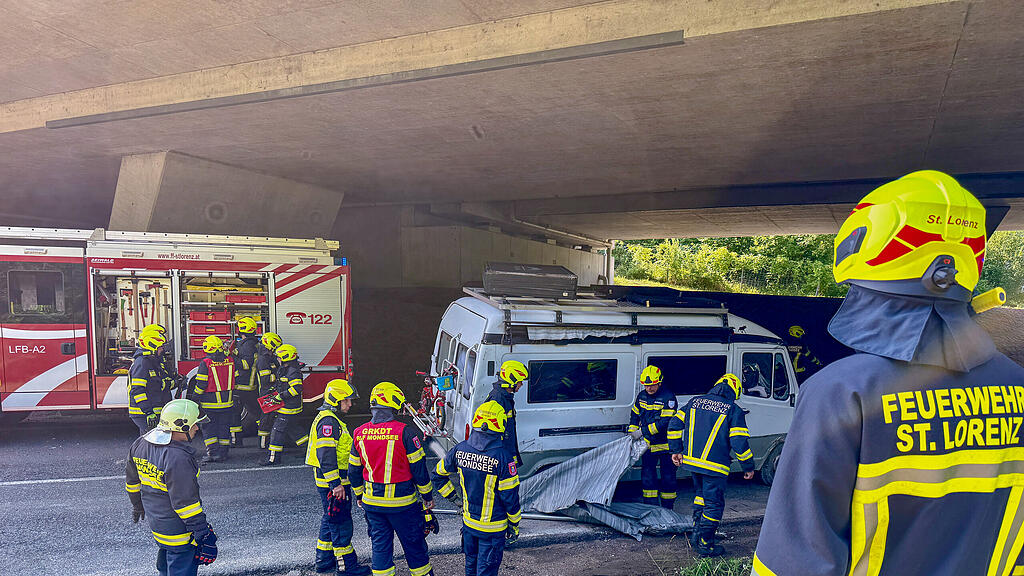 Einsatz Wohnmobil-Überschlag Mondsee