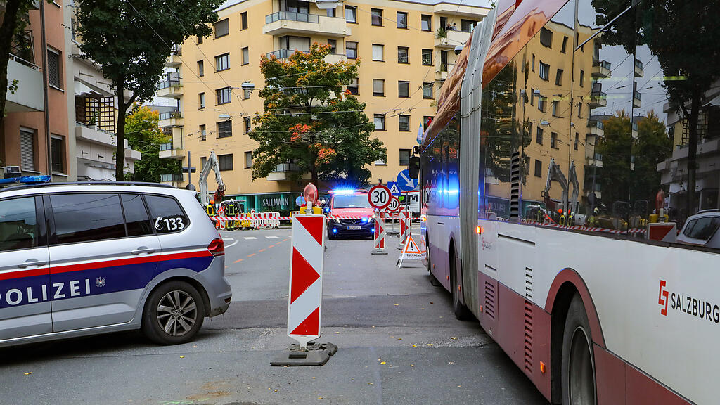 Gasleitung in Salzburg-Lehen beschädigt