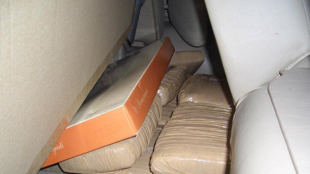 Die Drogen waren gut verpackt im Kofferraum.