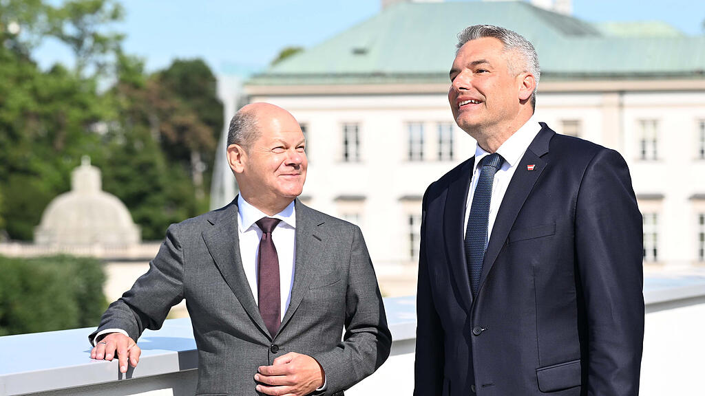 Olaf Scholz auf Salzburg-Besuch mit Karl Nehammer