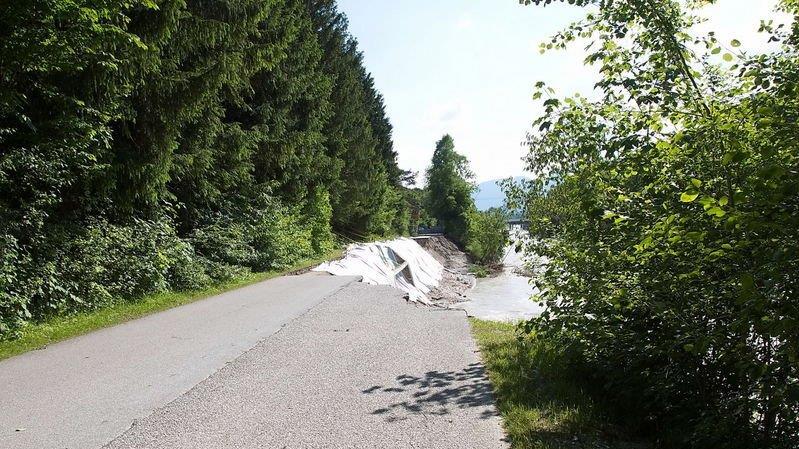 Saalach-Weg in Liefering gesperrt
