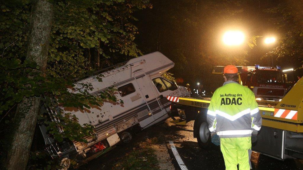 Wohnmobil umgestürzt