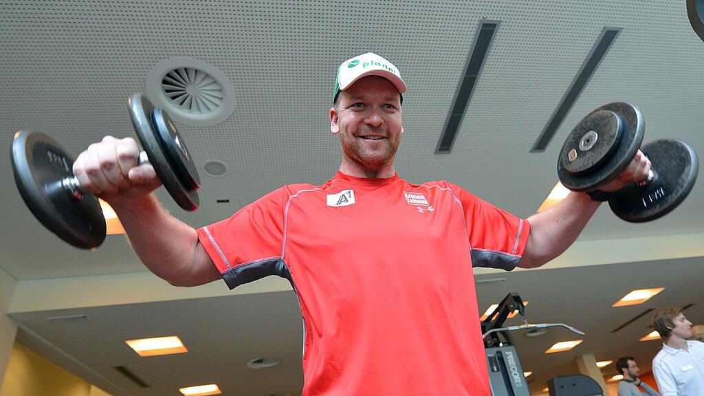 ÖSV-Abfahrer Klaus Kröll beim Training am Mittwoch in der Alpentherme Gasten.
