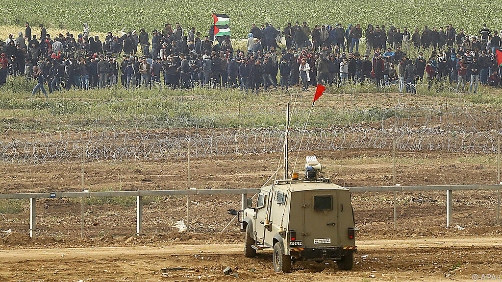 Demonstration an der Grenze zum Gazastreifen