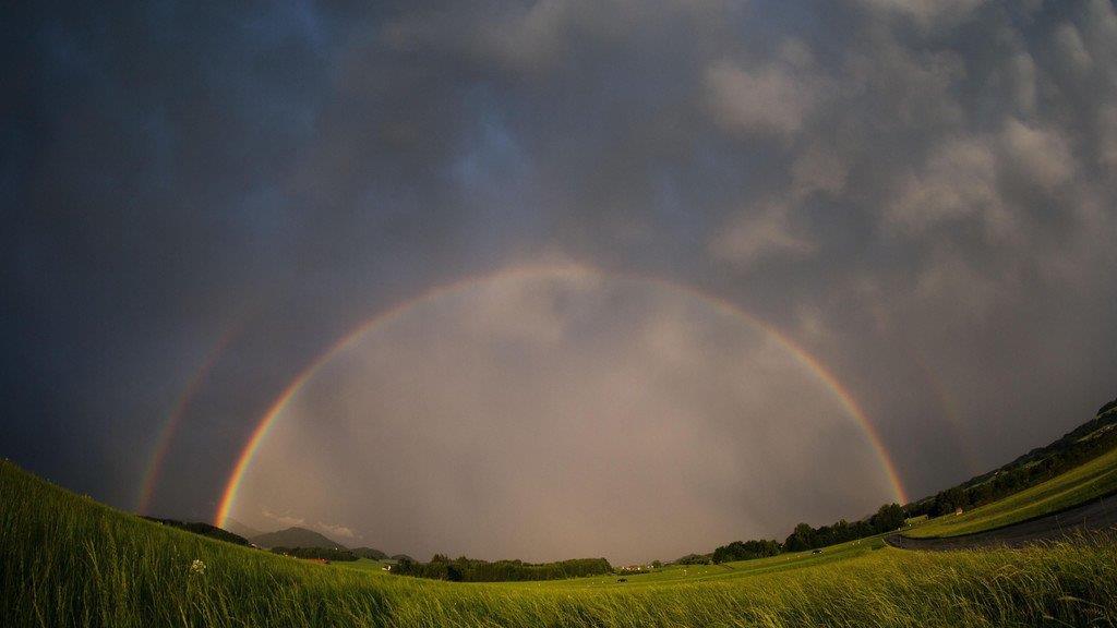 Regenbogen über Salzburg