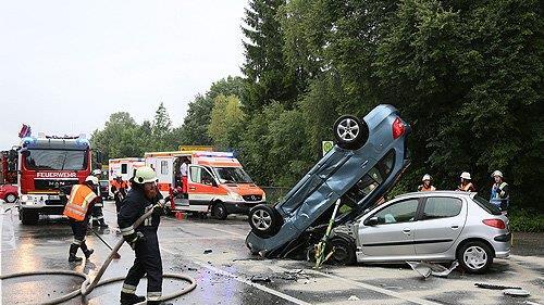 Frontalcrash auf B21
