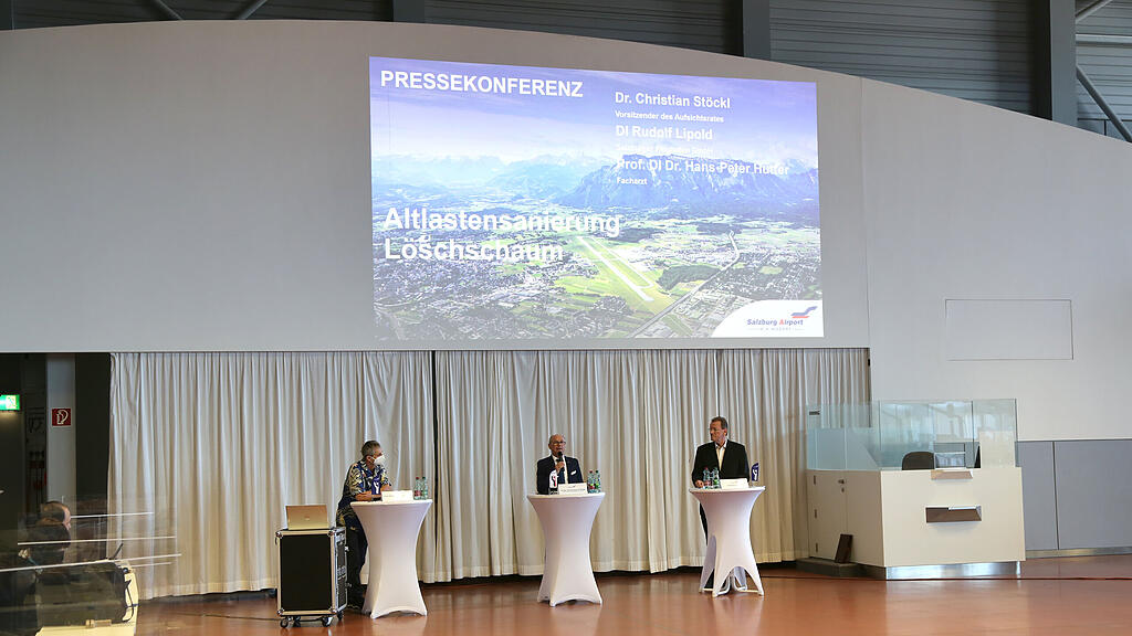 Salzburg Airport Flughafen: PK zu "Altlastensanierung Löschschaum"