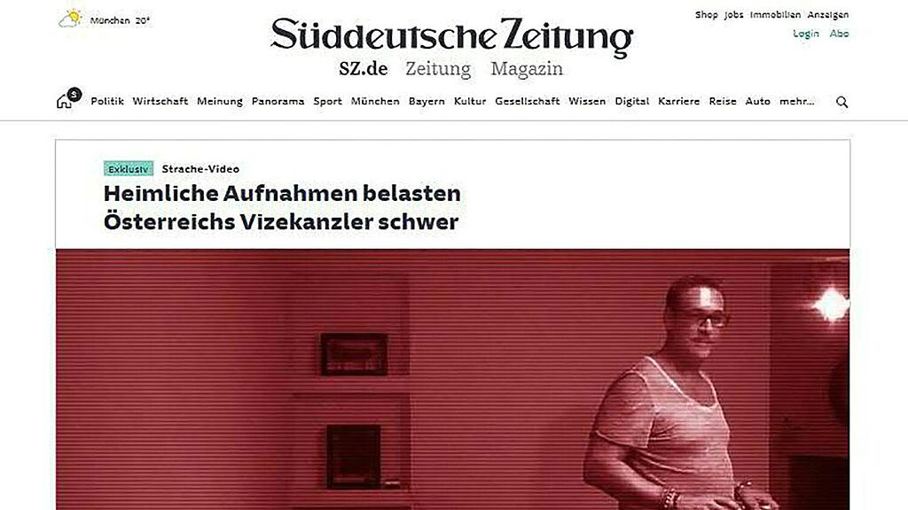 Strache Videos, Süddeutsche