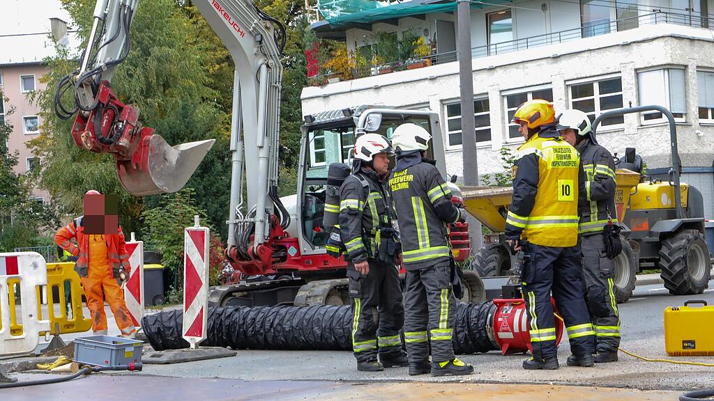 Gasleitung in Salzburg-Lehen beschädigt