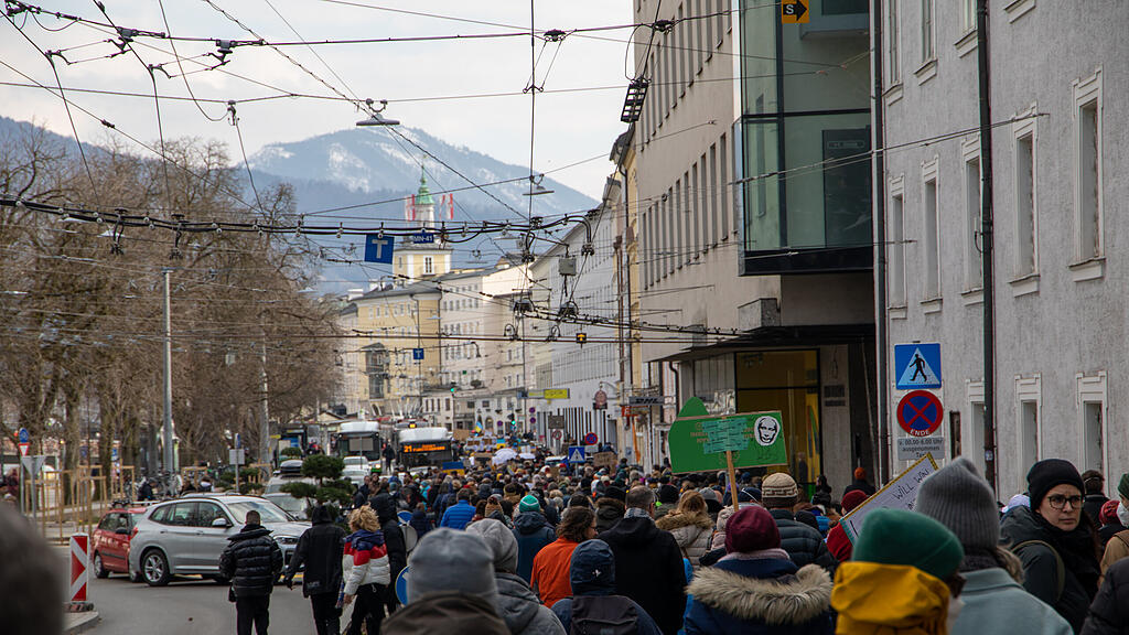 Demo für Ukraine in Salzburg