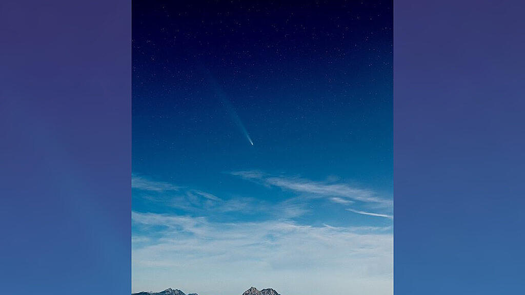 Komet und Supervollmond