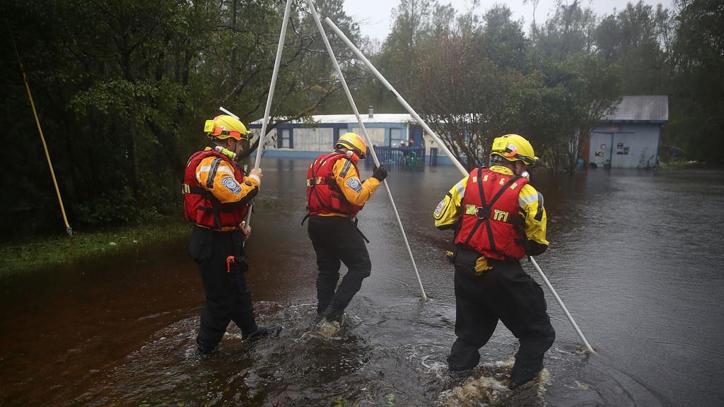 Hurrikan "Florence" trifft auf US-Ostküste