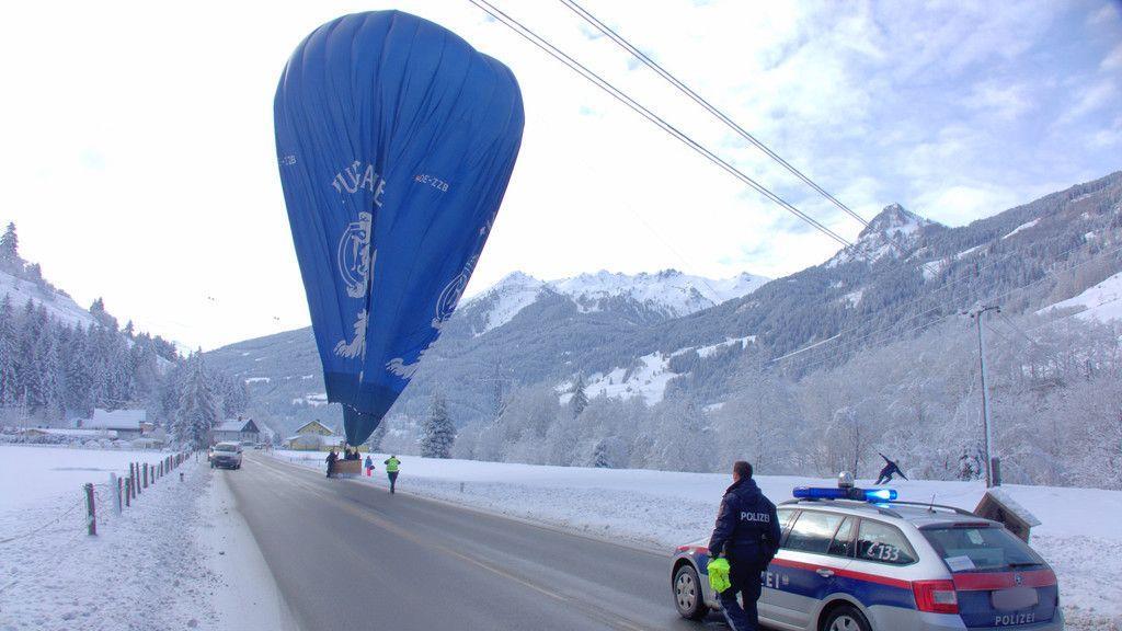 Ballon landet auf Gasteiner Bundesstraße