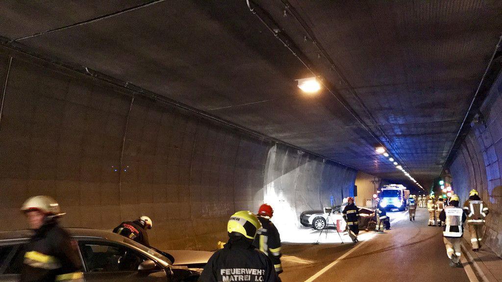 Bilder von der Unfallstelle Felbertauerntunnel