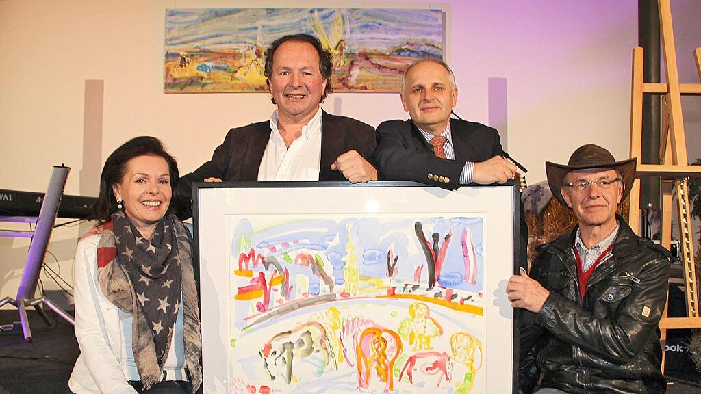 Auch eine Bilderausstellung von Hans Weyringer kam der Stiftung zugute.