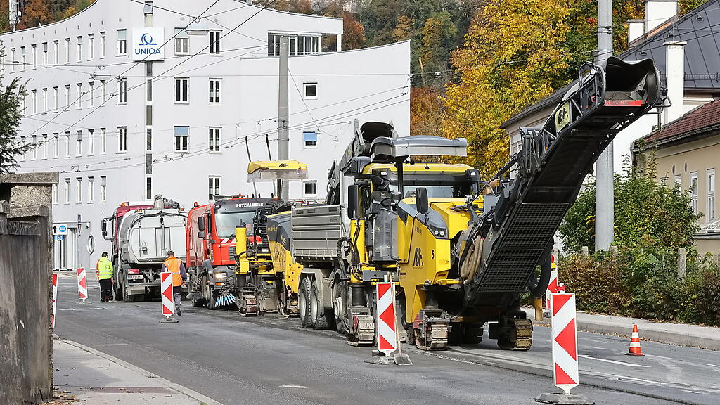 Hellbrunnerstrasse Fahrbahnsanierung