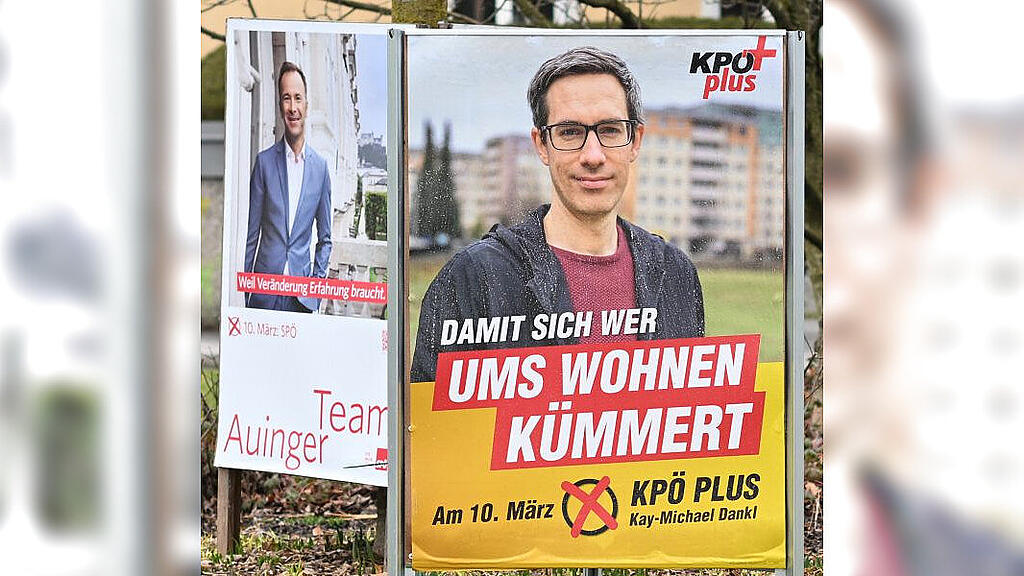 Gemeindewahl: Wahlplakate in Salzburg-Stadt