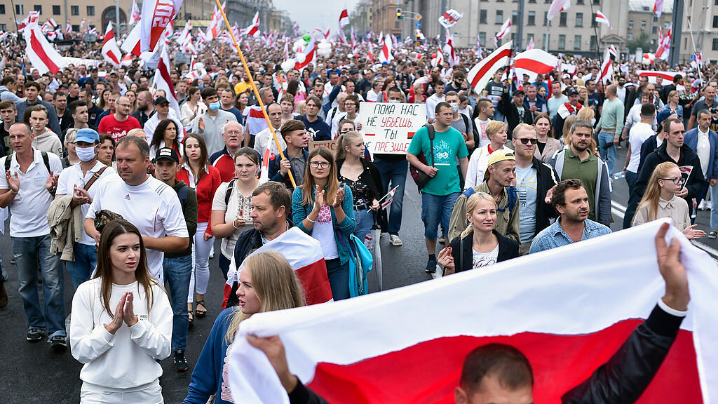 Massenprotest in Minsk