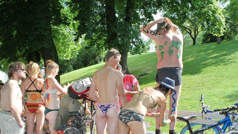 World Naked Bike Ride in Salzburg