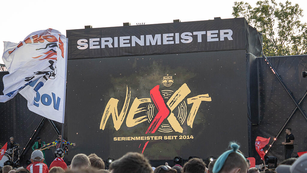 Die gro\u00dfe Meisterparty des FC RedBull Salzburg