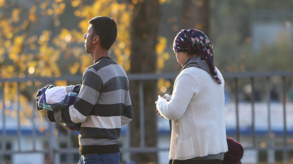 Flüchtlinge an der Grenze zwischen Oberösterreich und Deutschland