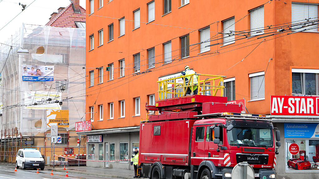 Obus-Leitung in Lehen beschädigt