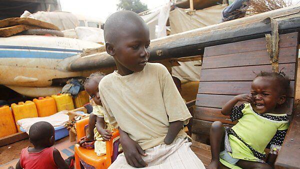 Flüchtlingskinder in Bangui, Zentralafrika