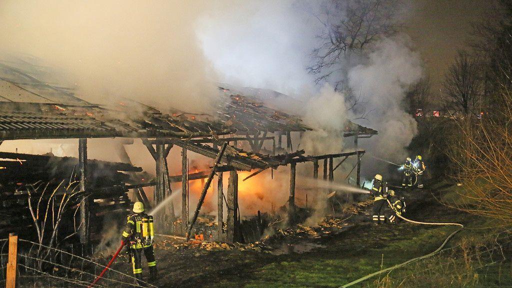 Brand in Bauhof in Piding