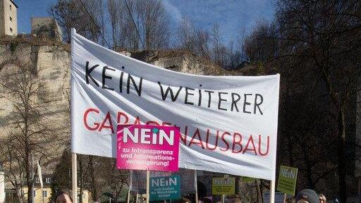 Demo gegen Mönchsberggaragen-Ausbau, II