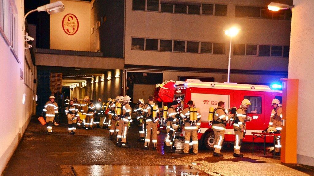 Brand bei Salzburg Schokolade in Grödig, I