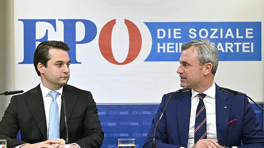 Wiener FPÖ-Chef Nepp und Bundesparteiobmann Hofer