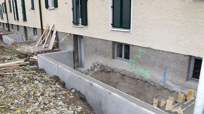 Bauarbeiten in der Strubergasse