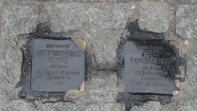 Zwei Stolpersteine wurden am Wochenende beschmiert.
