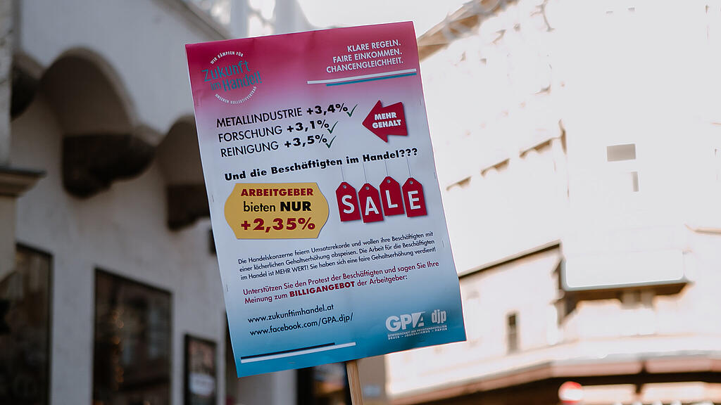Protestkundgebung GPA-djp Salzburg