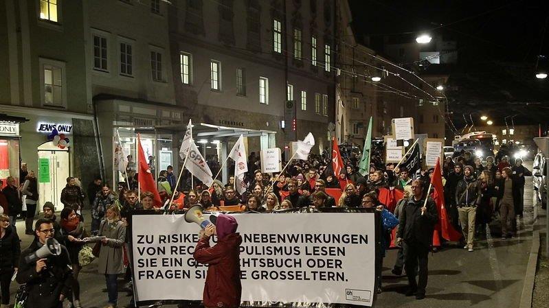 Demo gegen Strache