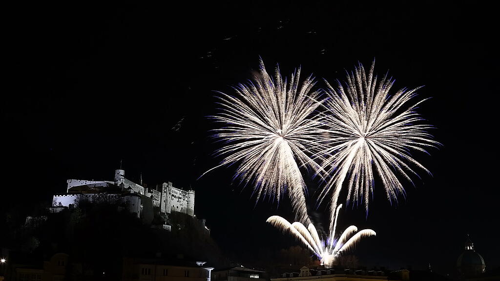 Silvesterfeuerwerk 2021/22 in der Stadt Salzburg