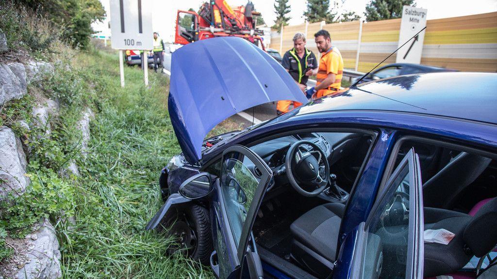Unfall beim Lieferinger Tunnel