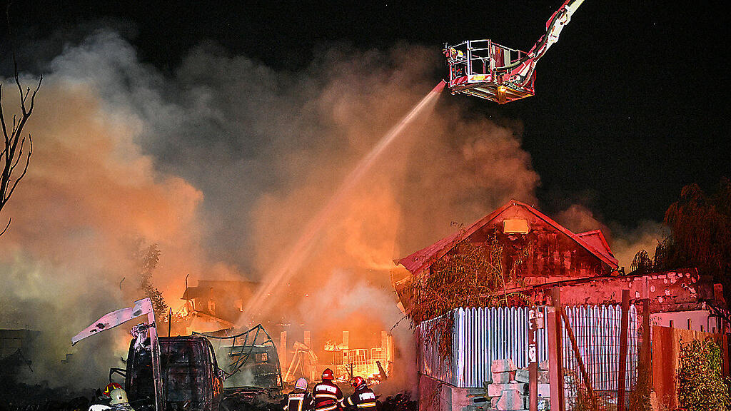 Feuerwehreinsatz in Crevedia