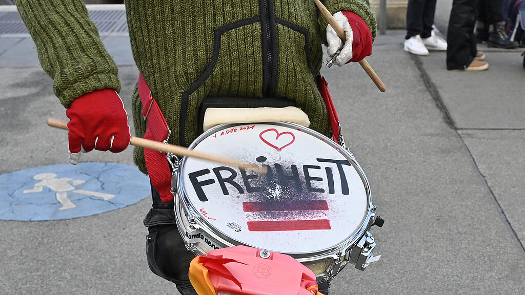 Demo gegen Impfpflicht in Wien