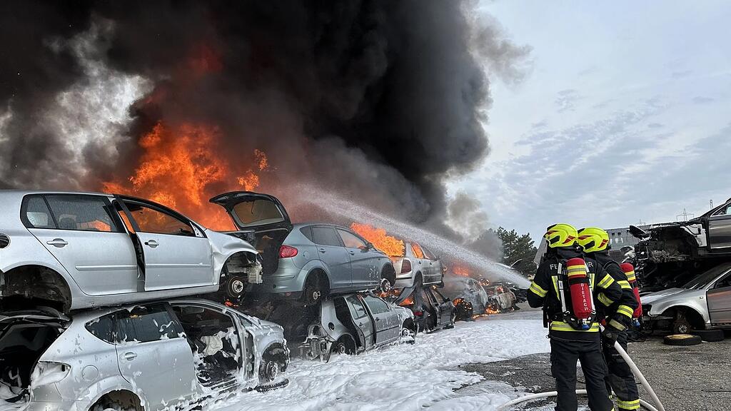 Brand Schrottplatz Dietach