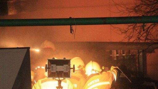 Holzlager in Brand