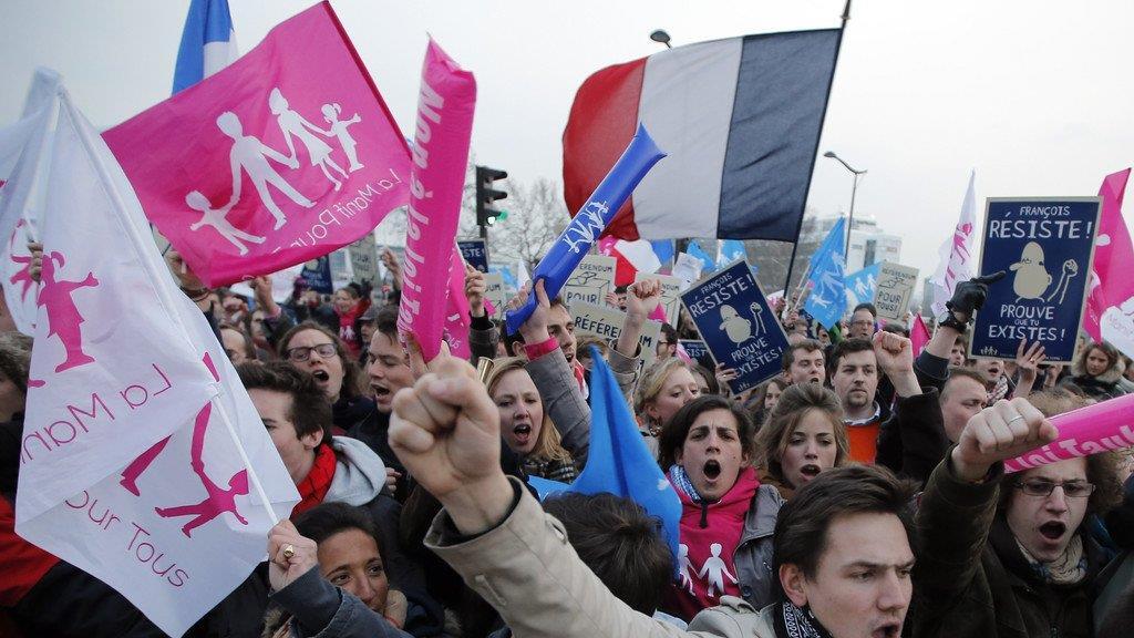 Proteste gegen Homo-Ehe in Paris