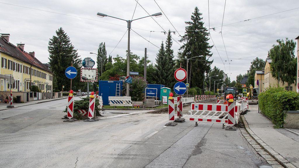 Bauarbeiten Triebenbachstraße Juli 2017