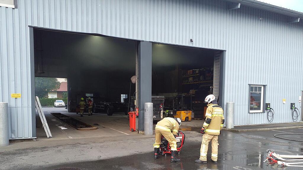 Gasflasche brennt in Neumarkt