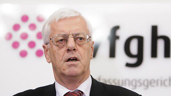 VfGH-Präsident Holzinger gibt am Dienstag Details bekannt