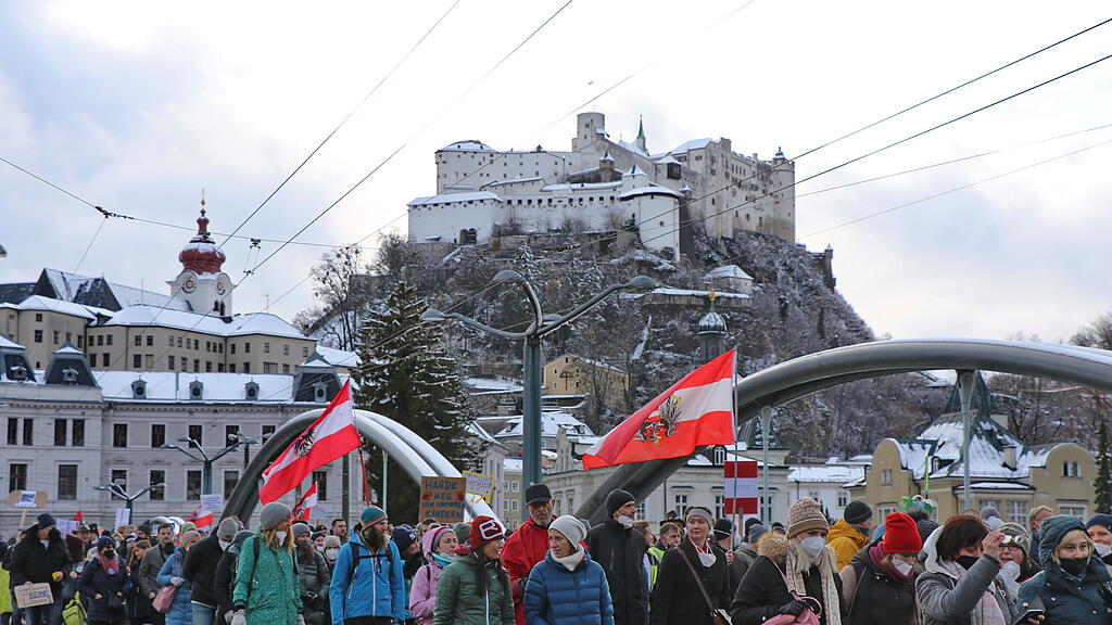 Corona-Demo in Salzburg 2