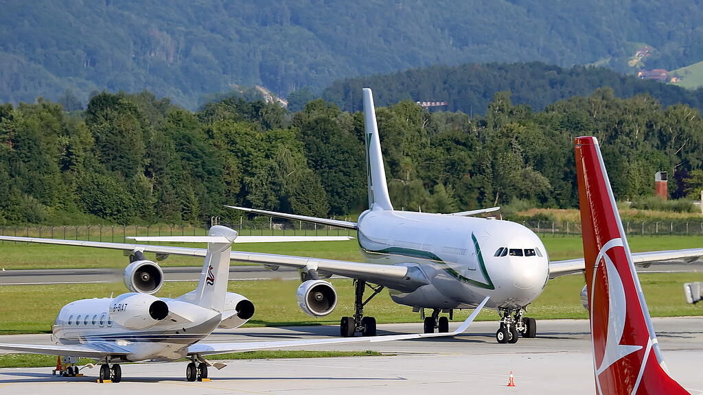Ankunft von Al-Nassr am Salzburger Flughafen